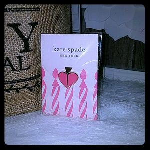 Kate spade pink spade birthday pin